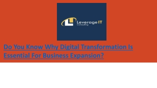 Do You Know Why Digital Transformation Is Essential For Business Expansion