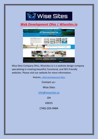Web Development Ohio | Wisesites.io
