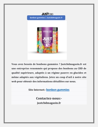 bonbon gummies | Justcbdmagasin.fr