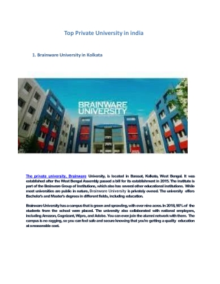 Top Private University