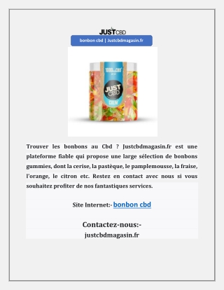 bonbon cbd | Justcbdmagasin.fr