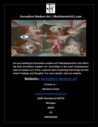 Surrealism Modern Art | Markhamartist1.com