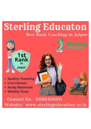 Sterling education - Best Bank Coaching in Jaipur