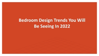 Bedroom Design Trends