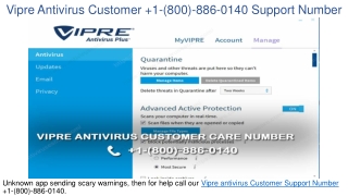 Vipre Antivirus Customer  1-(800)-886-0140 Support Number