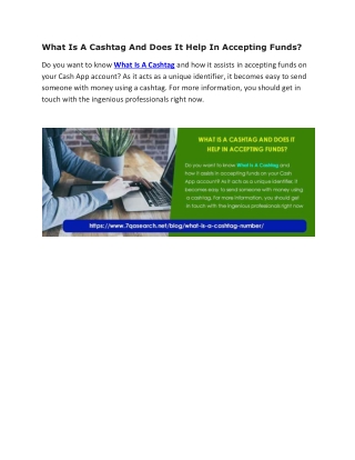What Is A Cashtag And Does It Help In Accepting Funds?