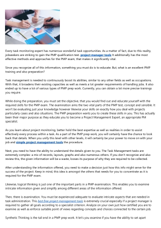 Task Management Expert Training and PMP Preparation