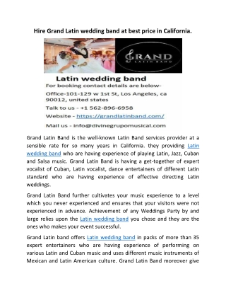 Latin wedding band
