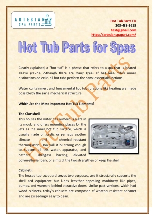 Hot Tub Parts for Spas