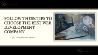 Follow these tips to choose the best web development company
