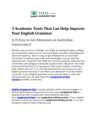 3 Academic Tools That Can Help Improve Your English Grammar