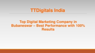 Top Digital Marketing Company in Bubaneswar - TTDigitals