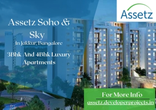 Assetz Soho And Sky Jakkur- Luxury Apartments
