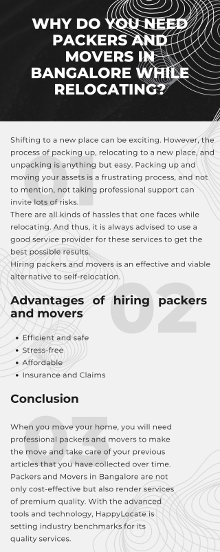 Why do you need packers and movers in Bangalore while relocating