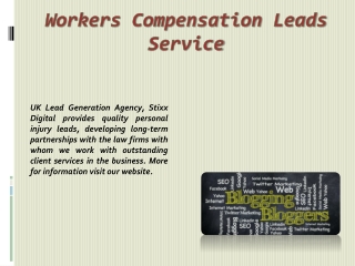 Workers Compensation Leads Service