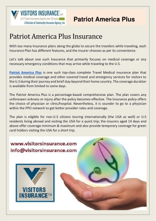Patriot America Plus