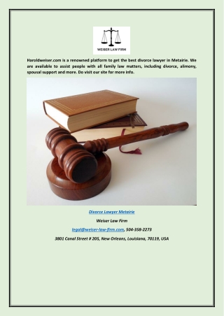 Divorce Lawyer Metairie Haroldweiser.com