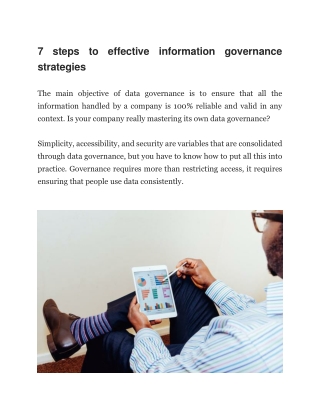 7 steps to effective information governance strategies