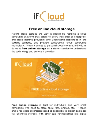 Free online cloud storage