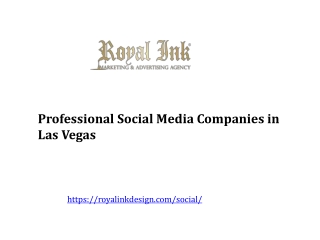 Professional Soical Media Companies in Las Vegas