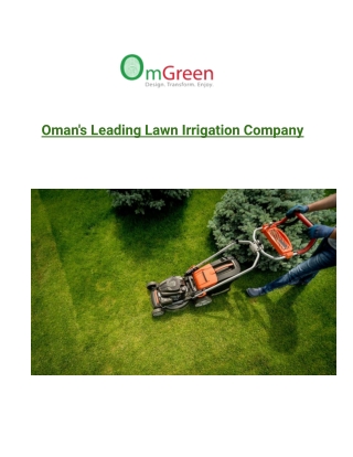 Oman's Leading Lawn Irrigation Company | OMGREENOMAN