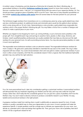 15 Terms Everyone in the mothers day necklace with names Industry Should Know