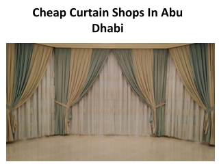 Cheap Curtain Shops In Abu Dhabi