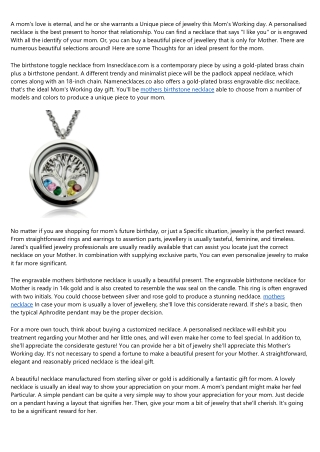 11 Creative Ways to Write About birthstone necklace for mom