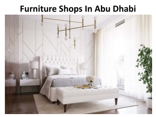 Furniture Shops In Abu Dhabi