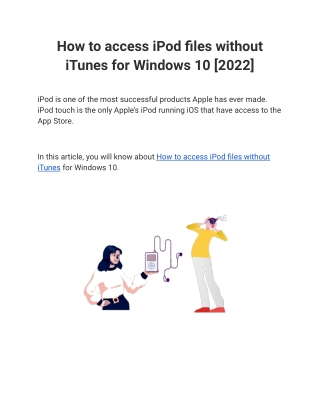 How to access iPod files without iTunes for Windows 10 [2022]
