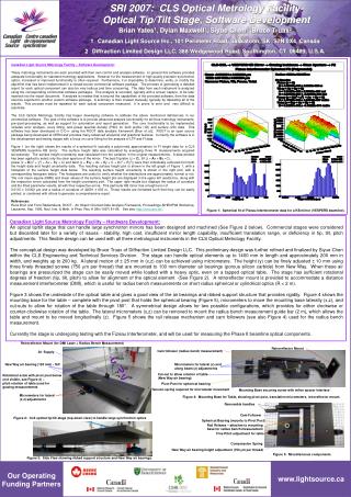 SRI 2007: CLS Optical Metrology Facility- Optical Tip/Tilt Stage, Software Devel