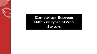 Comparison Between Different Types of Web Servers