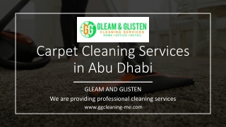 Carpet Cleaning Services in Abu Dhabi