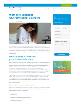 Functional Gastrointestinal Disorders: Definition and Impact