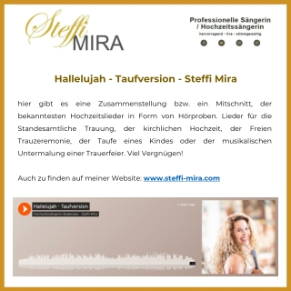 Hallelujah - Taufversion - Steffi Mira