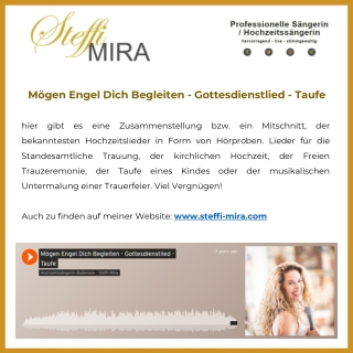 Mögen Engel Dich Begleiten - Gottesdienstlied - Taufe - Steffi Mira