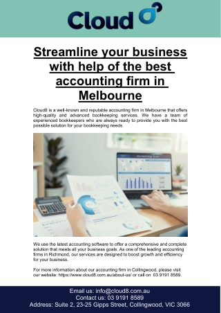 Streamline your business with help of the best accounting firm in Melbourne