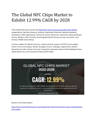 The Global NFC Chips Market to Exhibit 12.99% CAGR by 2028