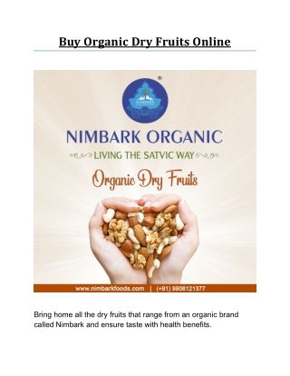 Buy Organic Dry Fruits Online