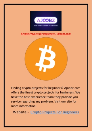 Crypto Projects for Beginners | Ajoobz.com