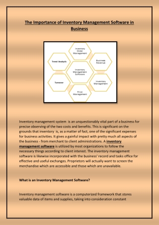 The Importance of Inventory Management Software in Business