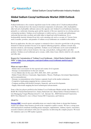 2028 Sodium Cocoyl Isethionate Market Country & Regional Analysis