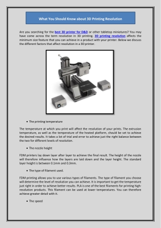 What You Should Know about 3D Printing Resolution