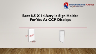 Best 8.5 x 14 Acrylic Sign Holder for You at CCP Displays