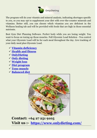 Diet program