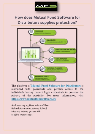 How does Mutual Fund Software for Distributors supplies protection