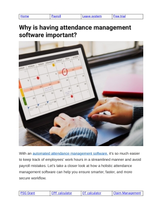 Why is having attendance management software important