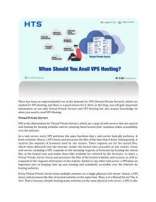 When Should You Avail VPS Hosting?