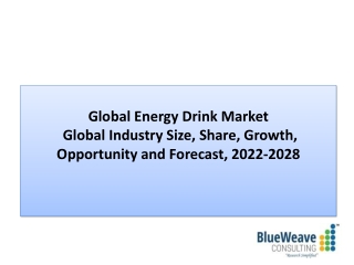 Energy Drink Market Insight, Analysis, 2022-2028