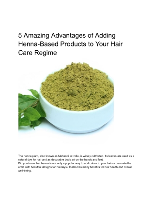 Henna for Healthy Hair_ Amazing Benefits of This Herbal Wonder For Long and Lustrous Hair